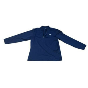 Under Armour Blue & White 1/4 Zip Pullover Jacket Mens Size XL